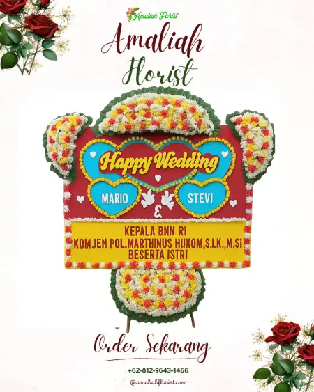 Papan Bunga Pernikahan Salamkanci